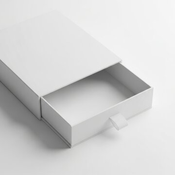 White drawer box isolated on white background