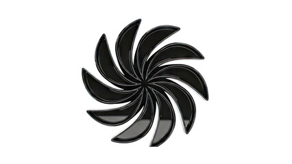 Black Swirling Abstract Logo