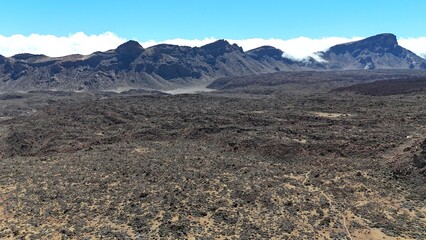 vue a&eacute;rienne du volcan Teide &agrave; Tenerife, archipel des canaries en Espagne	