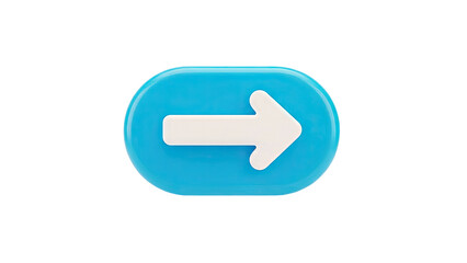 Blue Oval Button with White Right Arrow