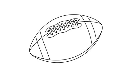 American football outline on white background isolated