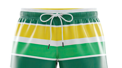 Striped Swim Trunks with Drawstring