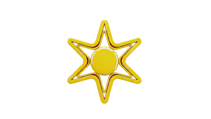 Yellow Star Fidget Spinner