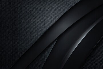 Abstract black textured background with curved panels and subtle gradients