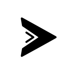 Obraz premium Solid Chevron Arrow Icon Vector for Buttons Menus and Navigation Controls