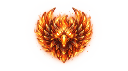 Majestic Fire Phoenix Rising 3D Esports Mascot Logo