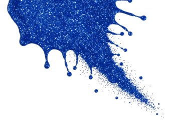 Blue particle curve isolated on transparent background with sparkling effect