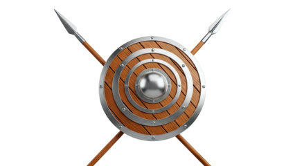 Viking Shield and Spears