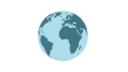 World globe illustration isolated earth planet on white