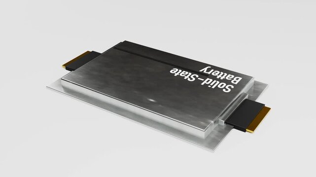 Solid state battery pack industry factory production sustainable manufacturing rechargeable energy power electric.