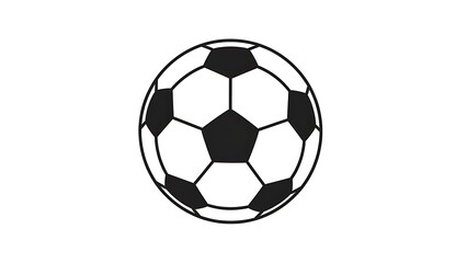Obraz premium Black and white soccer ball isolated on white background