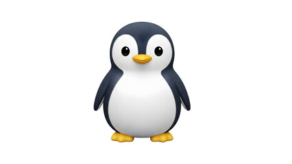 Naklejka premium A cute cartoon penguin isolated on transparent background