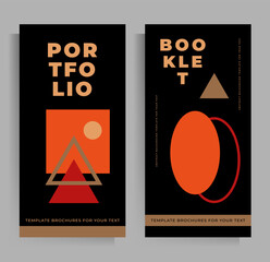 Cover design for brochure, booklet, book, poster, flyer. Set of vector geometric patterns. 