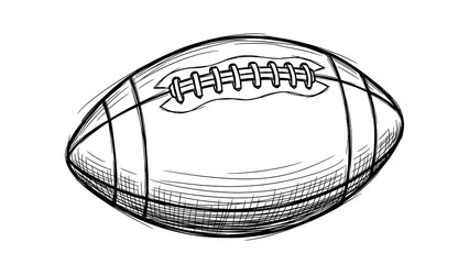 American football hand drawn sketch illustration isolated