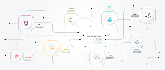 Business concept infographic template with chart.