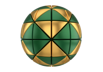 Intricate Interlocking Geometric Puzzle Sphere Design