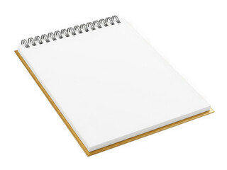 Blank spiral notebook isolated on transparent background isolated on transparent background