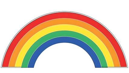 Colorful rainbow illustration on white background