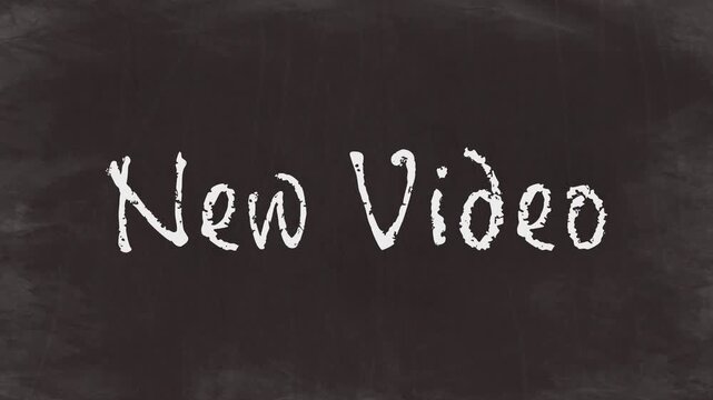 Chalk Text Animation on Chalkboard - New Video