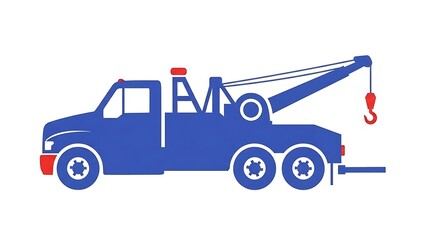 Tow truck vector illustration on white background