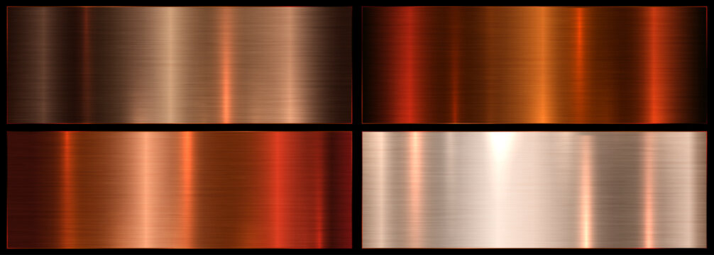 bronze metal gradient. background palette with bronze texture.Metallic gradient effects for creating texts and bulletin boards, infographics.