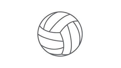 Simple volleyball illustration on a white background