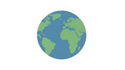 World globe icon illustration of earths continents