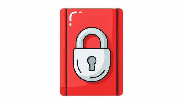 A red object with a lock on it