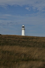 A beautiful lighthouse on the shore of the North Sea