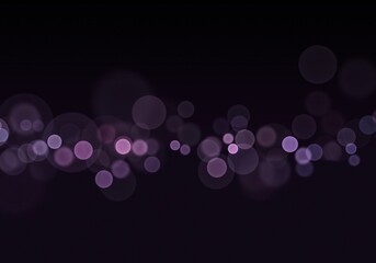 Abstract Purple Bokeh Light Overlay On Dark Purple Background © Mas Water