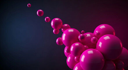 Image of pink sphere on gradient background, representing dynamic, energetic, modern concept, good for technology, science or creative design projects