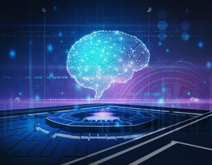 Artificial Intelligence Brain Concept