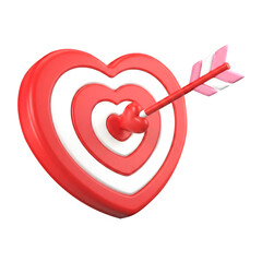 3D Heart Target with Arrow Bullseye for Valentine's Day Marketing