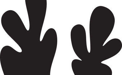 Fototapeta premium Black hand silhouettes on white background illustration