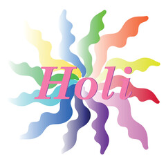 Vector poster for the holiday of colors. Happy Holi Holiday