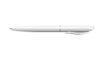 White pen blank realistic mockup