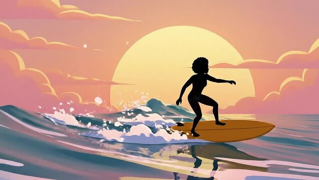 surfer on the beach