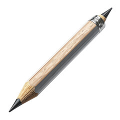 Naklejka premium A double-ended pencil with light wood and dark graphite ends