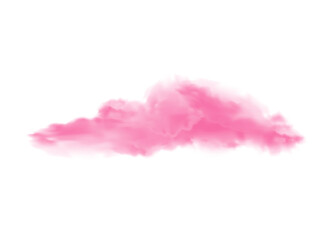 Pink cloud vector 3D style isolated