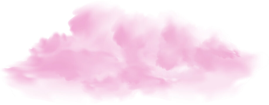 Pink cloud 3d vector style isolated