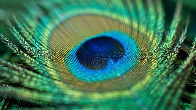 Macro Magic The Hidden Iridescent World of a Peacock Feather