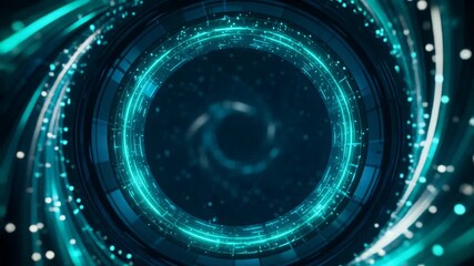 futuristic data stream tunnel - Powered by Adobe