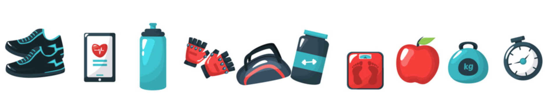 fitness equipment border decoration