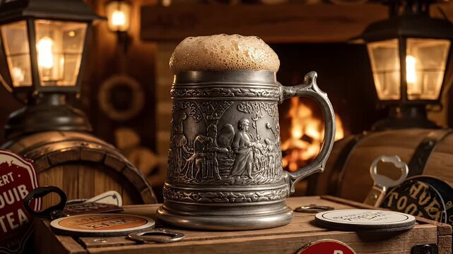 The Ultimate Beer Tankard Experience Rustic Pub Night