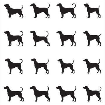 English Foxhound Dog Clip Art