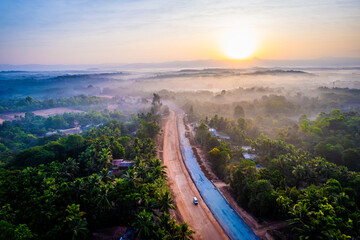bridge construction, indian road bridge, new road construction, river bridge