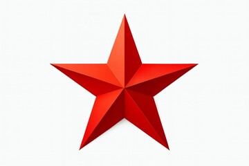 Obraz premium Red star icon on white background