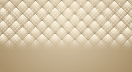 Naklejka premium Detailed view of a beige quilted texture with a softer shaded bottom area