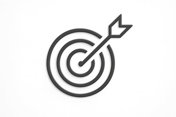 Target with arrow hit the center