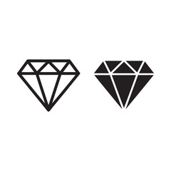 Two black diamond shapes with white and black lines